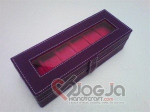 Box Jam Tangan Isi 6 Purple Inner Pink