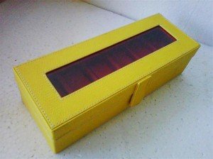Box Jam Isi 6 Leather Vinyl Yellow Red