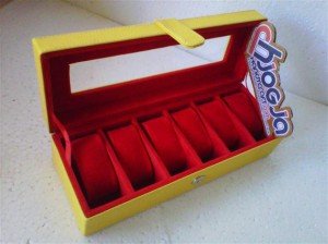 Box Jam Isi 6 Leather Vinyl Yellow Red