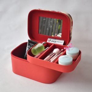 Makeup Pouch - Tas Tempat Kosmetik Cantik Motif Red Flower - Beautycase