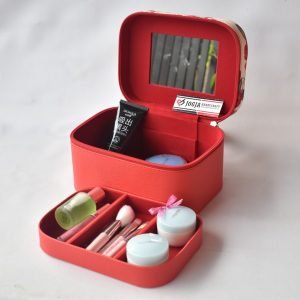 Makeup Pouch - Tas Tempat Kosmetik Cantik Motif Red Flower - Beautycase