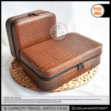 8 Slots PREMIUM Travel Watch Box For Sport Watches - Tempat Jam Tangan Travel Jumbo