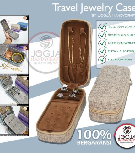 Travel Mini Jewelry Box Tempat Penyimpanan Perhiasan Emas & Aksesoris Kalung, Cincin, Anting, Gelang