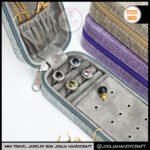 Travel Mini Jewelry Box Tempat Penyimpanan Perhiasan Emas & Aksesoris Kalung, Cincin, Anting, Gelang