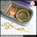 Travel Mini Jewelry Box Tempat Penyimpanan Perhiasan Emas & Aksesoris Kalung, Cincin, Anting, Gelang