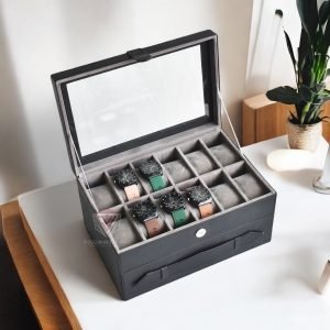 Watch Box Organizer – Kotak Tempat Jam Tangan Susun Isi 24 - Gambar 7