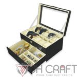 12 Slot Watch Box Mix Accesories Drawer - Gambar 10
