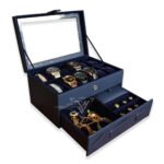 12 Slot Watch Box Mix Accesories Drawer - Gambar 9