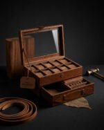 12 Slot Watch Box Mix Accesories Drawer - Gambar 3