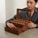 12 Slot Watch Box Mix Accesories Drawer - Gambar 2