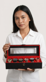 6 Slots Watch Box Organizer - Kotak Jam Tangan Isi 6 - Gambar 2