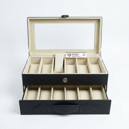 Kotak Penyimpanan Kacamata PU Leather Premium