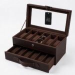 Kotak Penyimpanan Kacamata PU Leather Premium
