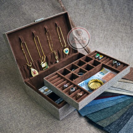 Premium Luxury Jewelry Box Double Layer - Kotak Perhiasan Premium - gambar 6