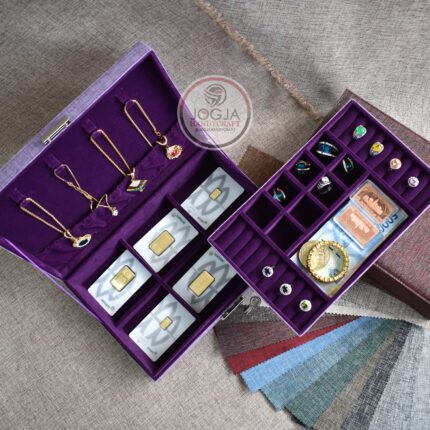 Premium Luxury Jewelry Box Double Layer - Kotak Perhiasan Premium - gambar 9