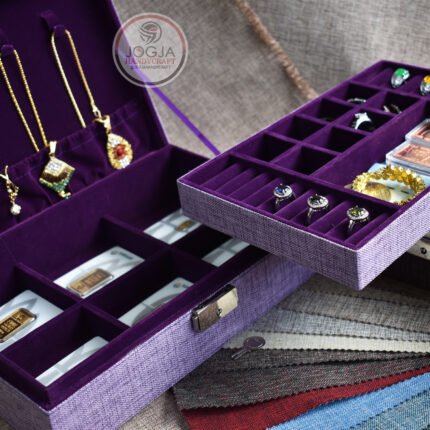 Premium Luxury Jewelry Box Double Layer - Kotak Perhiasan Premium - gambar 10