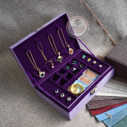 Premium Luxury Jewelry Box Double Layer - Kotak Perhiasan Premium - gambar 11
